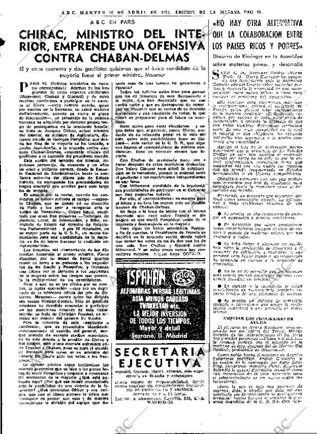 ABC MADRID 16-04-1974 página 33