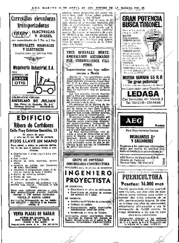 ABC MADRID 16-04-1974 página 38
