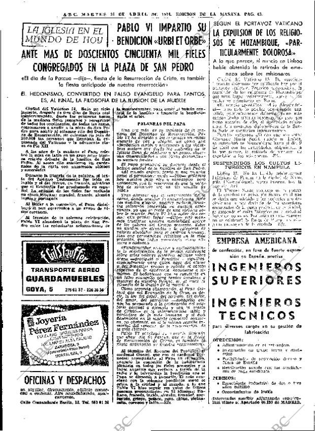 ABC MADRID 16-04-1974 página 41