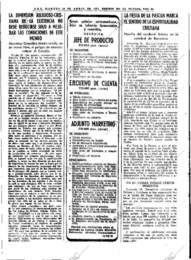 ABC MADRID 16-04-1974 página 42