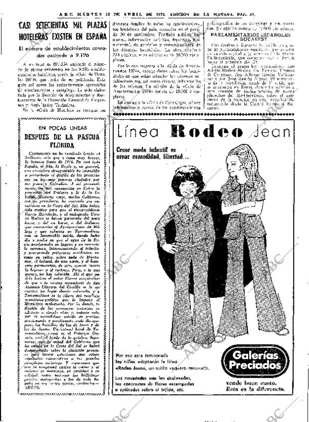 ABC MADRID 16-04-1974 página 45