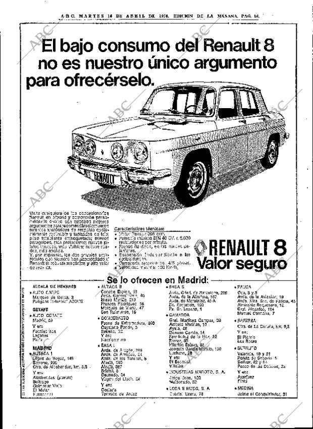 ABC MADRID 16-04-1974 página 54