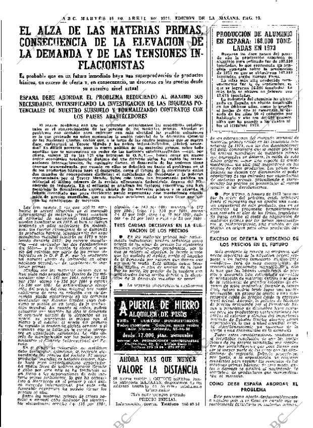 ABC MADRID 16-04-1974 página 71