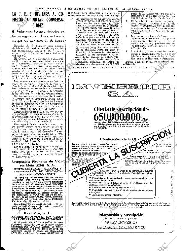 ABC MADRID 16-04-1974 página 73