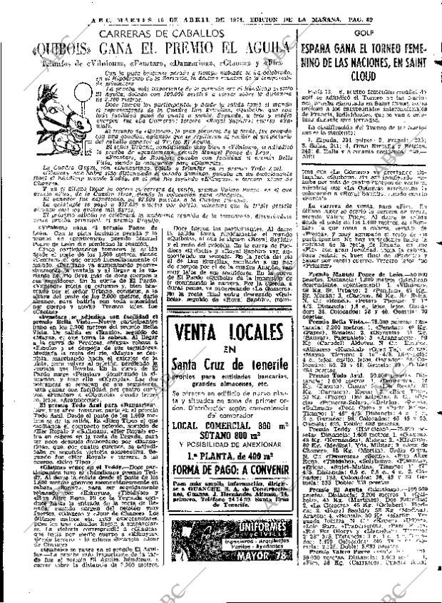 ABC MADRID 16-04-1974 página 87