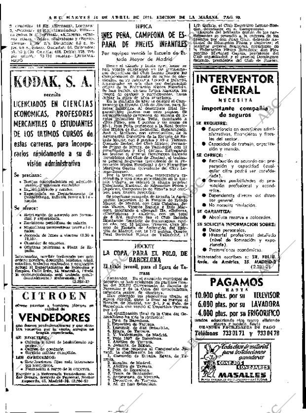 ABC MADRID 16-04-1974 página 88