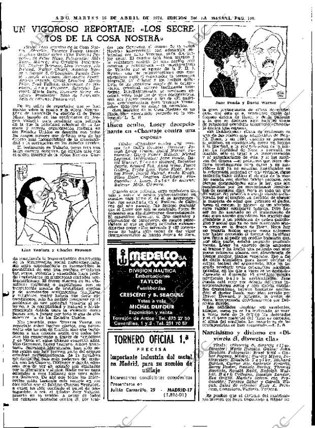 ABC MADRID 16-04-1974 página 98