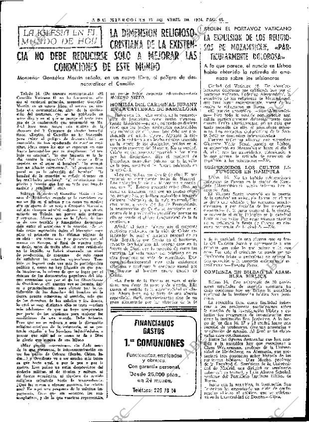 ABC MADRID 17-04-1974 página 40