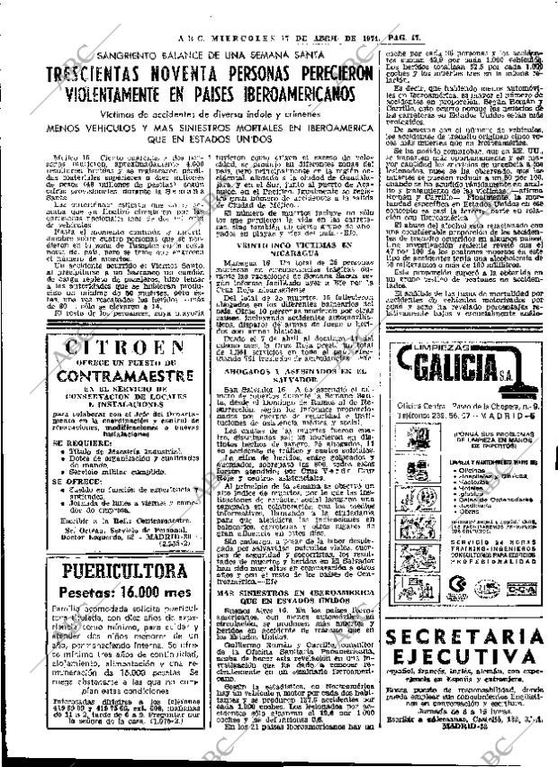 ABC MADRID 17-04-1974 página 45