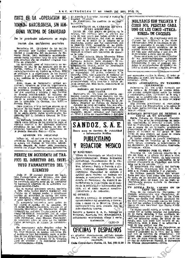 ABC MADRID 17-04-1974 página 49