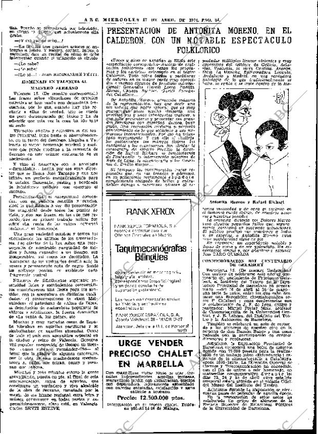 ABC MADRID 17-04-1974 página 82