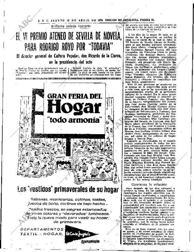 ABC SEVILLA 18-04-1974 página 39