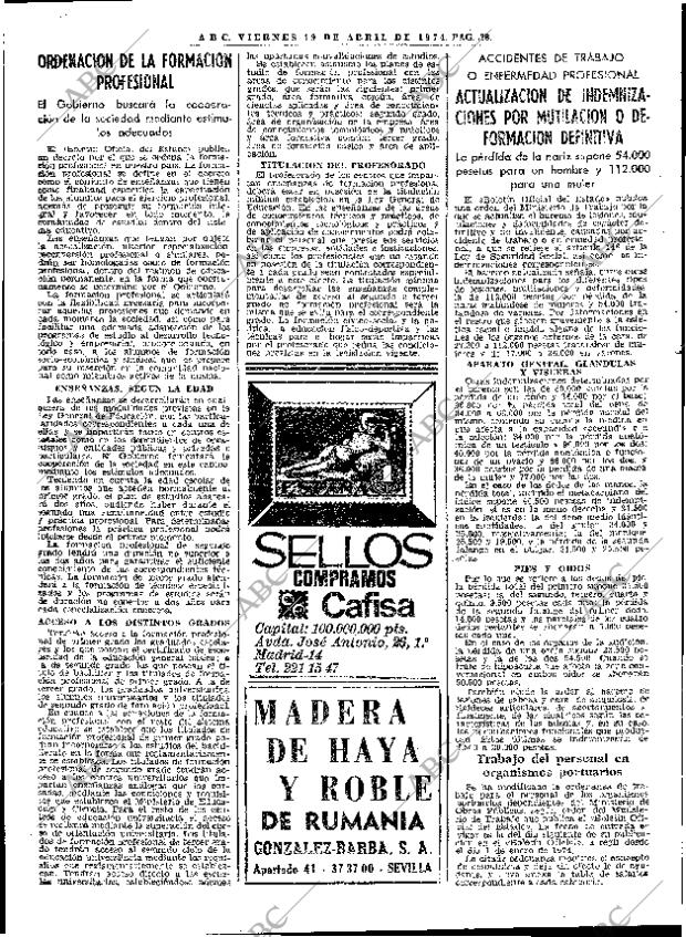 ABC MADRID 19-04-1974 página 28