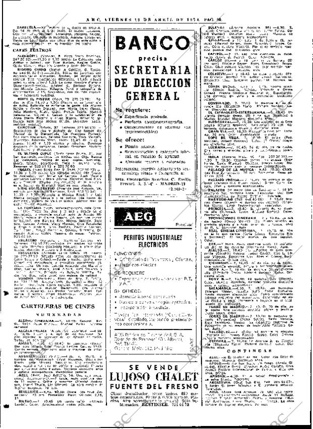 ABC MADRID 19-04-1974 página 90