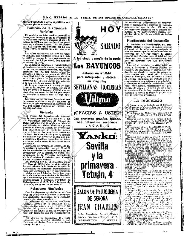 ABC SEVILLA 20-04-1974 página 34