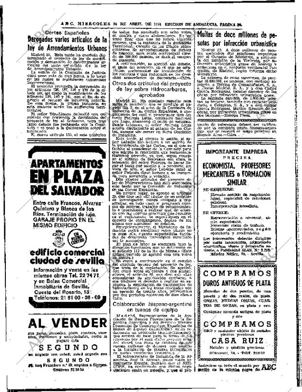 ABC SEVILLA 24-04-1974 página 38