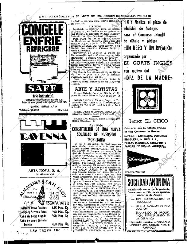 ABC SEVILLA 24-04-1974 página 58