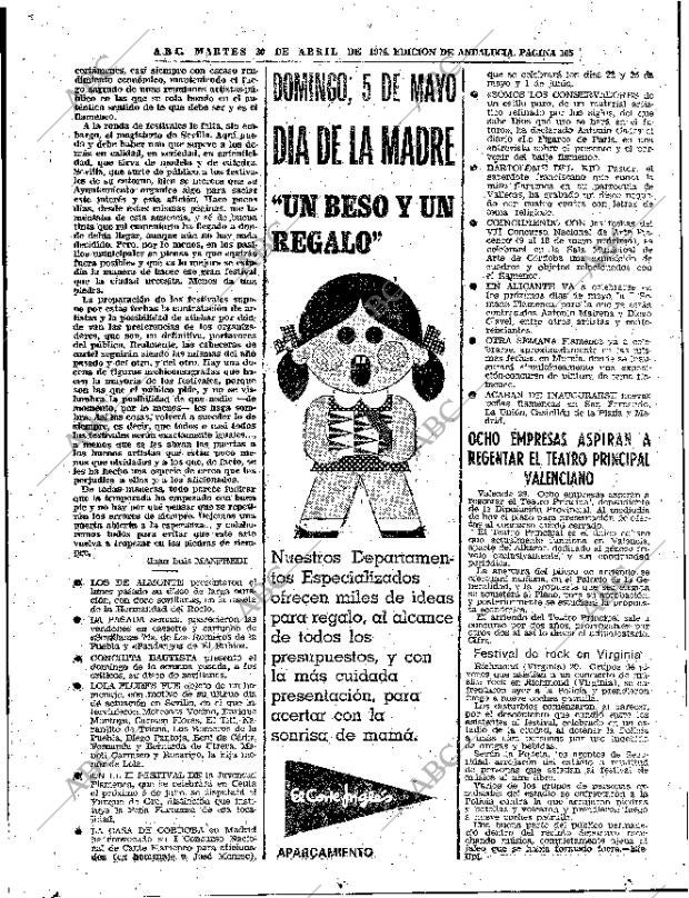 ABC SEVILLA 30-04-1974 página 105