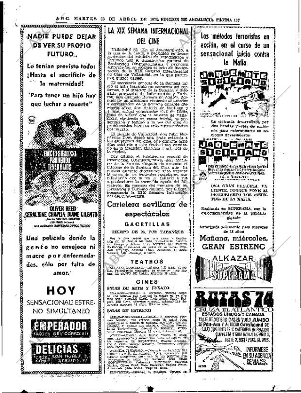 ABC SEVILLA 30-04-1974 página 107