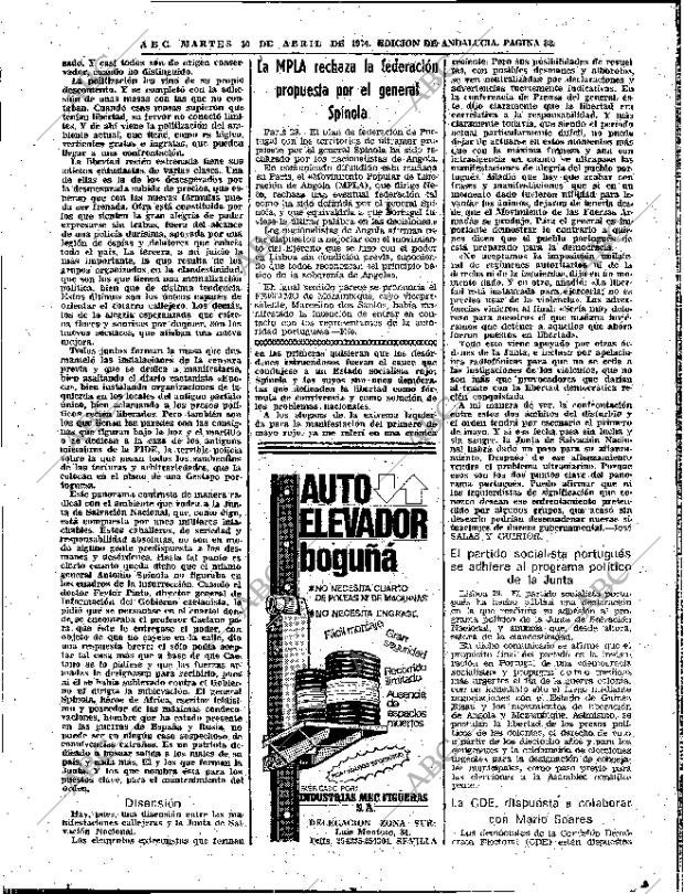 ABC SEVILLA 30-04-1974 página 32