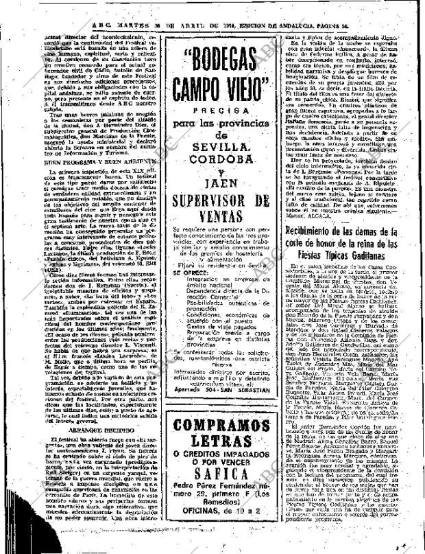 ABC SEVILLA 30-04-1974 página 56
