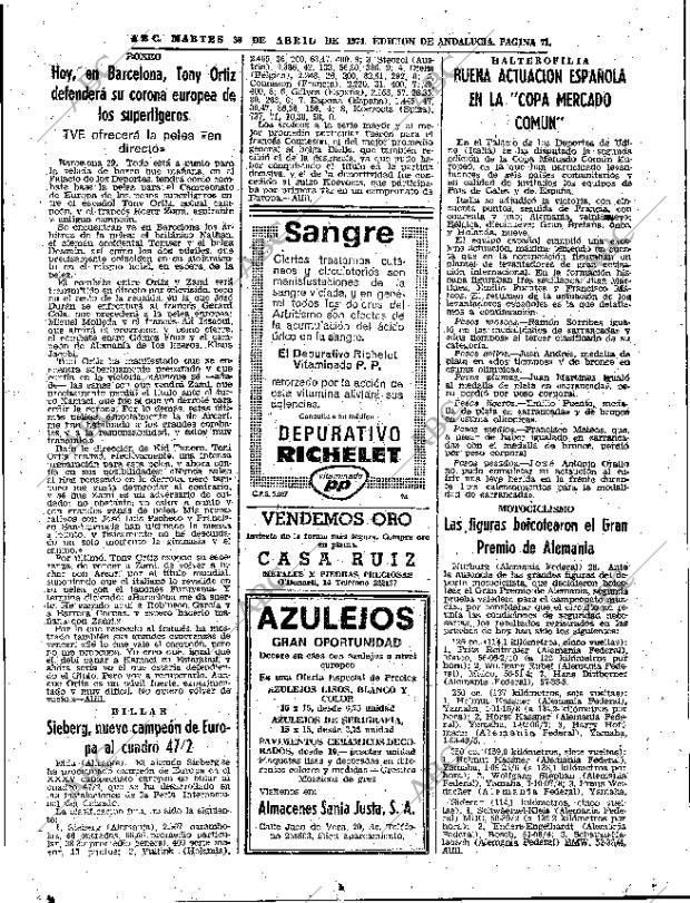 ABC SEVILLA 30-04-1974 página 71