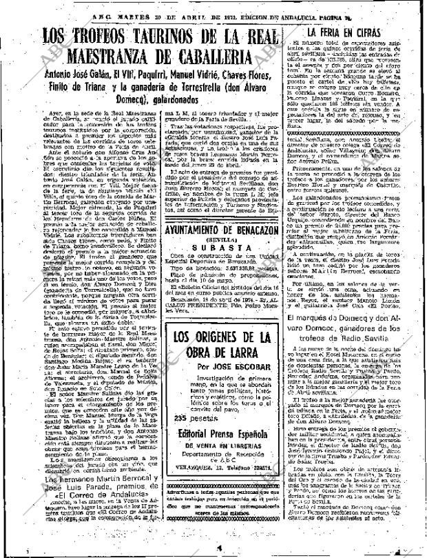 ABC SEVILLA 30-04-1974 página 74