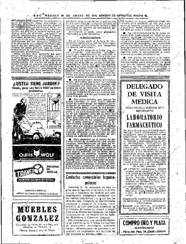 ABC SEVILLA 30-04-1974 página 84