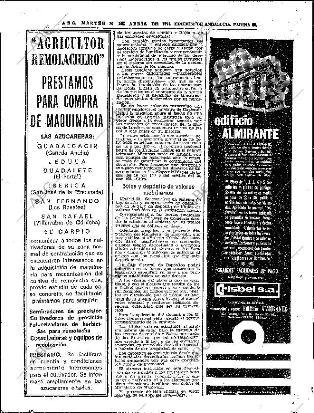 ABC SEVILLA 30-04-1974 página 86