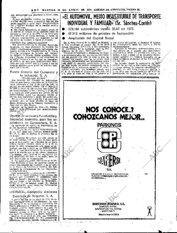ABC SEVILLA 30-04-1974 página 93