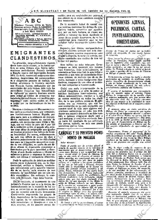 ABC MADRID 01-05-1974 página 14