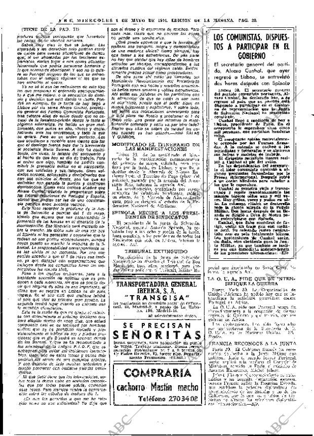 ABC MADRID 01-05-1974 página 16