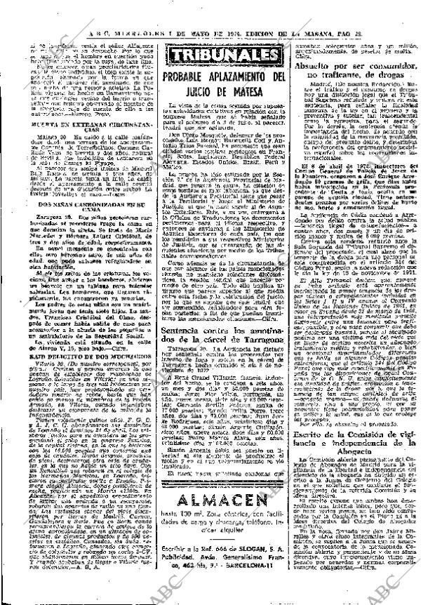 ABC MADRID 01-05-1974 página 28