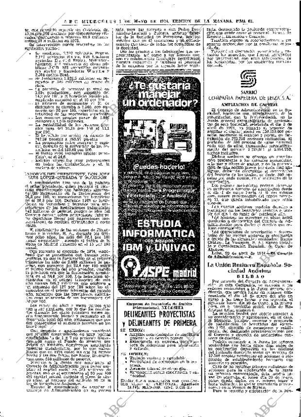 ABC MADRID 01-05-1974 página 59