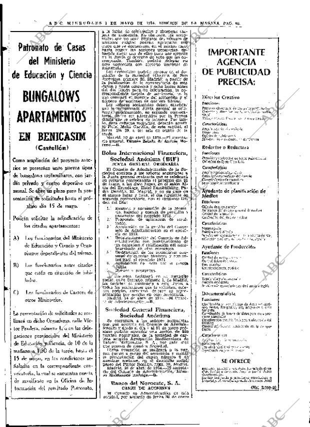ABC MADRID 01-05-1974 página 62