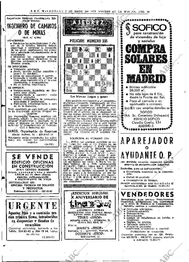 ABC MADRID 01-05-1974 página 70