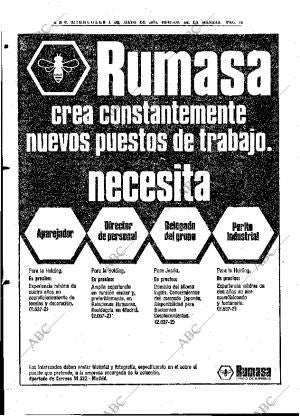 ABC MADRID 01-05-1974 página 72