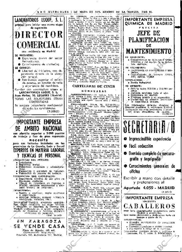 ABC MADRID 01-05-1974 página 77