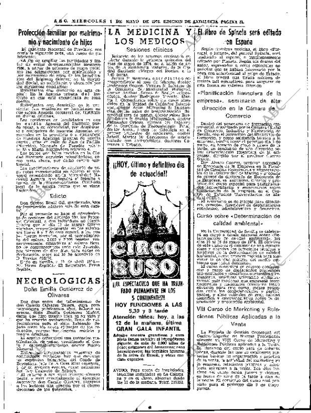ABC SEVILLA 01-05-1974 página 51