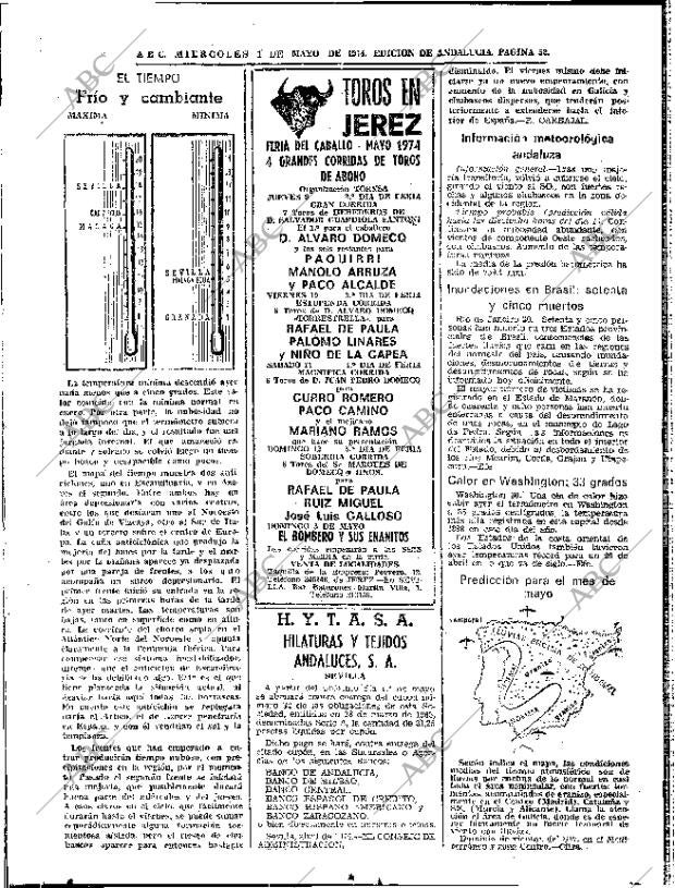 ABC SEVILLA 01-05-1974 página 52