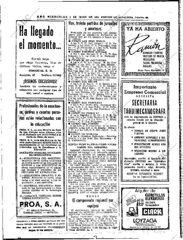 ABC SEVILLA 01-05-1974 página 58