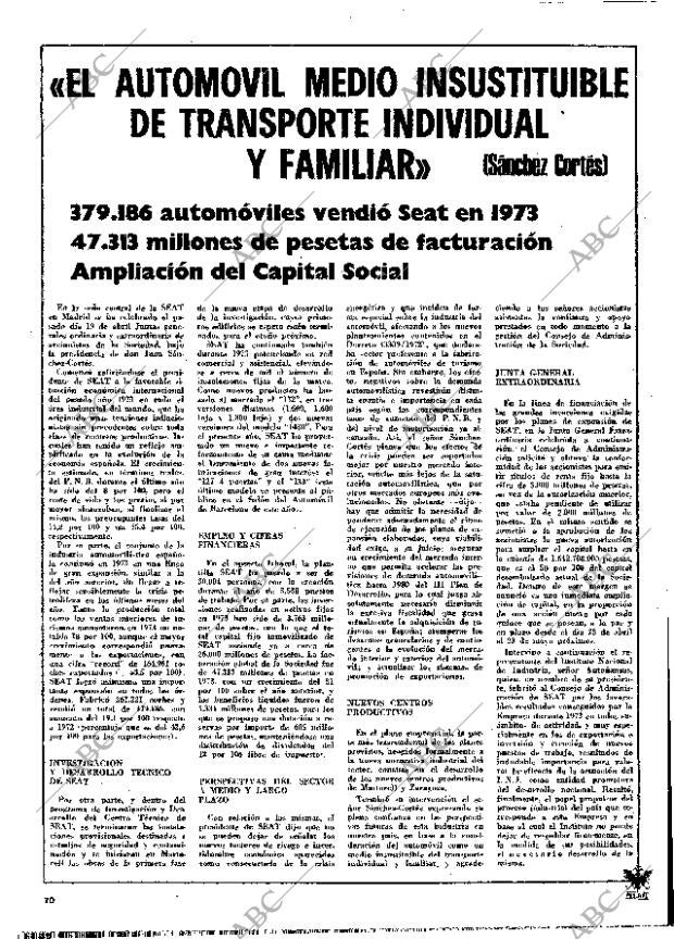 BLANCO Y NEGRO MADRID 04-05-1974 página 70