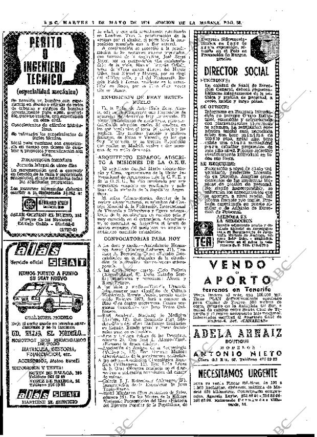 ABC MADRID 07-05-1974 página 58