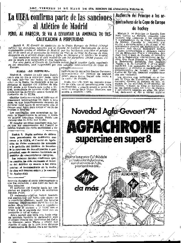 ABC SEVILLA 10-05-1974 página 61