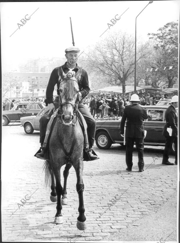 Un caballo en las Fiestas de san isidro