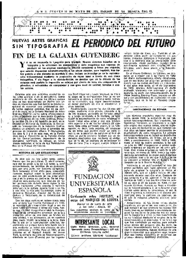 ABC MADRID 16-05-1974 página 61