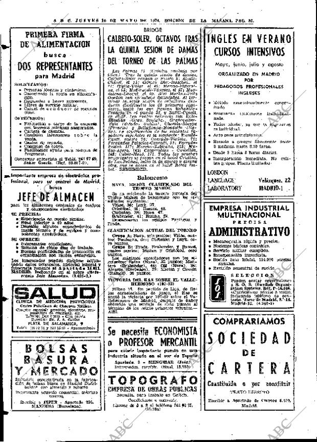 ABC MADRID 16-05-1974 página 86