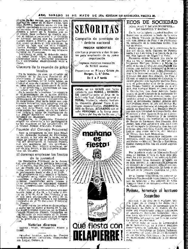 ABC SEVILLA 18-05-1974 página 60