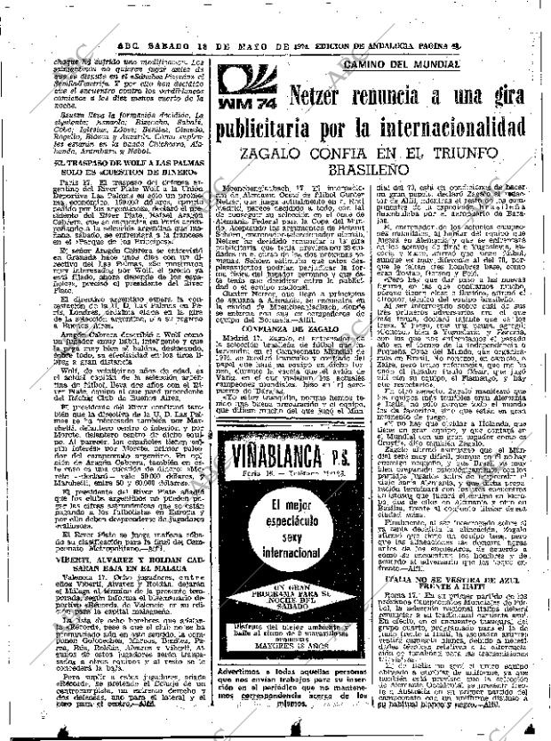 ABC SEVILLA 18-05-1974 página 70