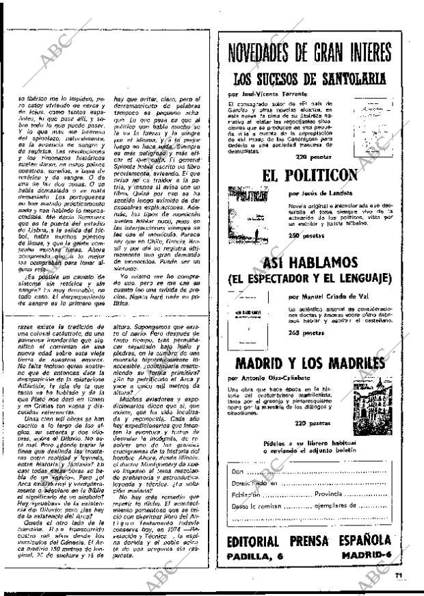 BLANCO Y NEGRO MADRID 18-05-1974 página 71